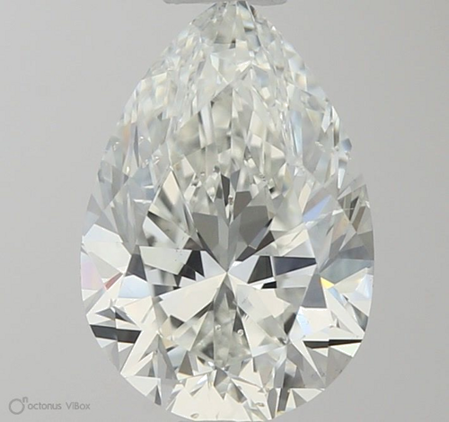 1.03 carat F-SI2 Natūralus Pear Deimantas (1)