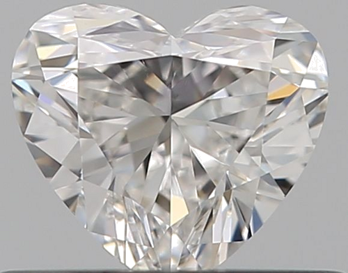 0.4 carat F-VVS2 Natūralus Heart Deimantas (1)