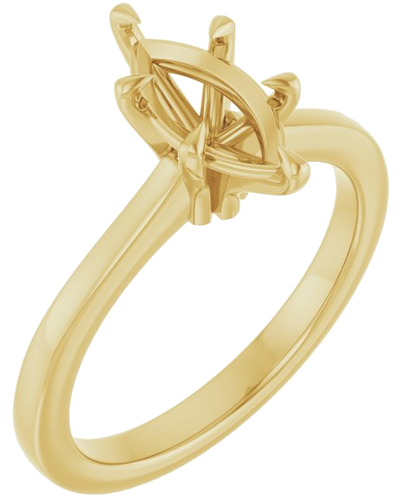 Sužadėtuvių Žiedas „Claw-Prong“ 14k yellow gold Marquise 10mm x 5mm (1)