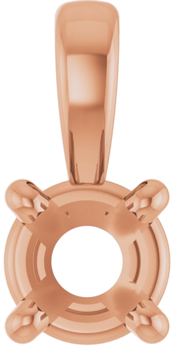 14K Rose 3.5 mm Round 4-Prong Pendant Mounting (1)