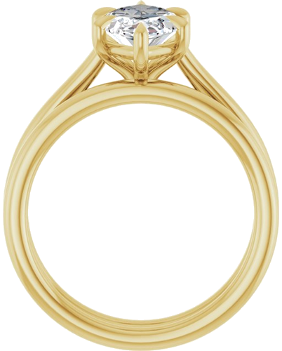 Sužadėtuvių Žiedas „Claw-Pong“ 14k yellow gold Marquise 13mm x 6.5mm (7)