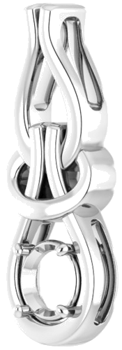 Pakabukas „Freeform“ 585 Baltojo Aukso Round 5.8mm (2)