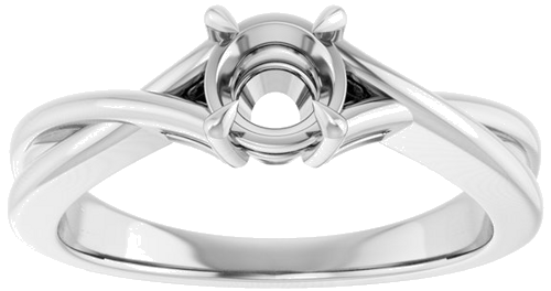 Sužadėtuvių Žiedas „Claw-Prong Solitaire“ 14k white gold Round 5.2mm (3)