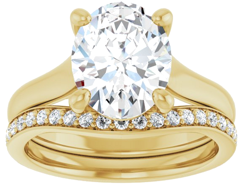 Sužadėtuvių Žiedas „Solitaire“ 585 Geltonojo Aukso Oval 10mm x 8mm (8)