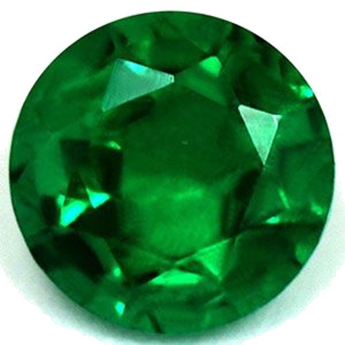 0.7 carat GREEN Round Smaragdas (1)