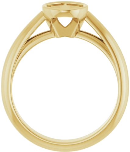 Sužadėtuvių Žiedas „Bezel-Set Solitaire“ 14k yellow gold Oval 8mm x 6mm (2)