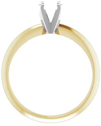 Sužadėtuvių Žiedas „Lightweight Solitaire“ 14k yellow/white gold Round 4.6mm (2)