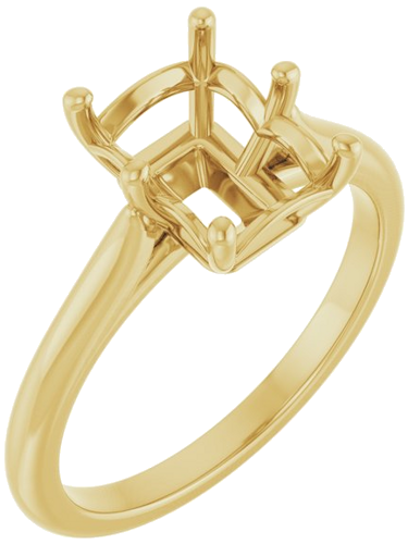 Sužadėtuvių Žiedas 14k yellow gold Emerald 8.5mm x 6.5mm (1)