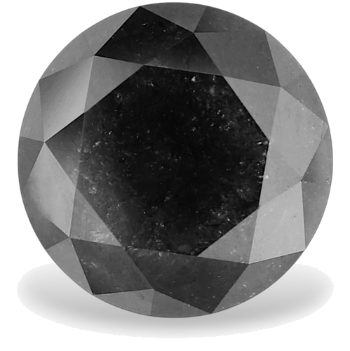 3.48 carat Fancy Black-VVS2 Excellent cut Natūralus Round Deimantas (1)