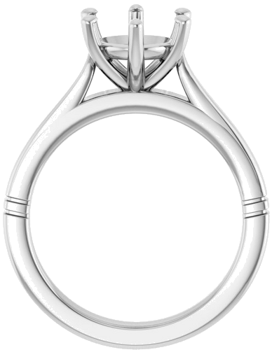 Sužadėtuvių Žiedas „Solitaire“ 14k white gold Round 8.2mm (2)