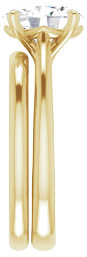 Sužadėtuvių Žiedas „Solitaire“ 750 Geltonojo Aukso Oval 9mm x 7mm (9)