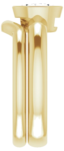 Sužadėtuvių Žiedas „Bezel-Set Solitaire“ 10k yellow gold Oval 7mm x 5mm (9)