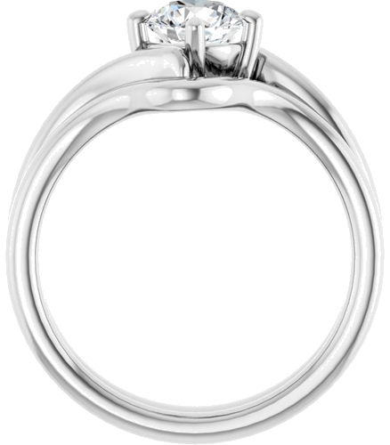 14K White  5.8 mm Round Solitaire Engagement Ring Mounting (7)