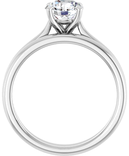 Sužadėtuvių Žiedas 10k white gold Round 6.5mm (7)