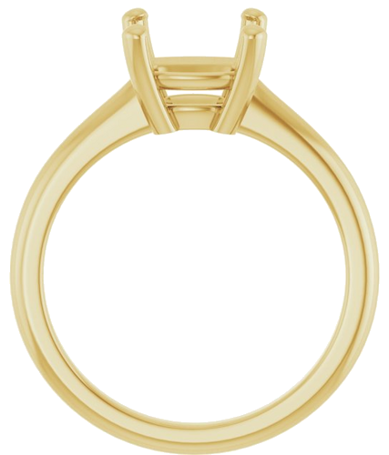 Sužadėtuvių Žiedas „V-End Prong“ 14k yellow gold Cushion 8mm (2)