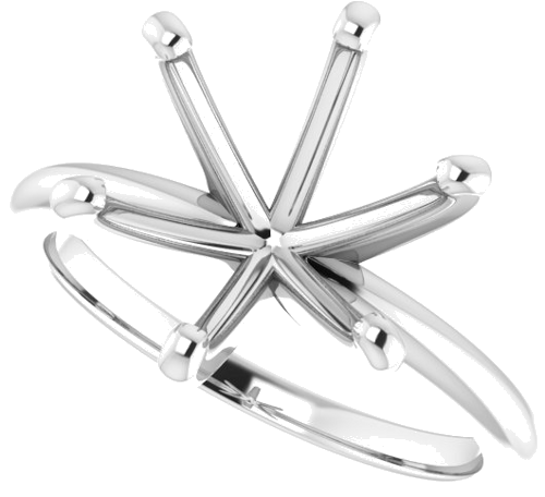 Sužadėtuvių Žiedas „Solitaire“ 585 Baltojo Aukso Round 11mm (5)