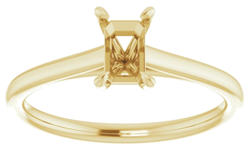 Sužadėtuvių Žiedas „Solitaire“ 585 Geltonojo Aukso Emerald 6mm x 4mm (3)