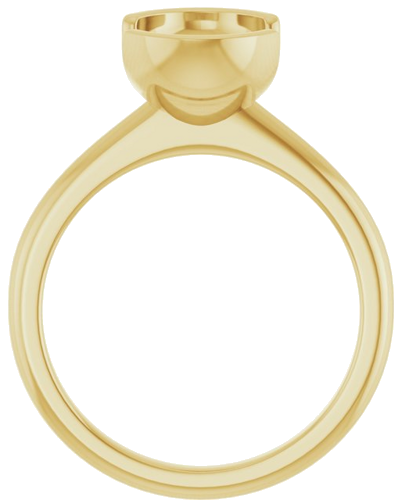 Sužadėtuvių Žiedas „Half-Bezel“ 14k yellow gold Oval 10mm x 8mm (2)