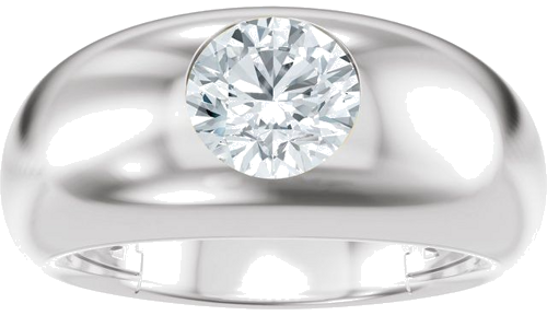 Sužadėtuvių Žiedas „Solitaire“ 14k white gold Round 6.5mm (3)