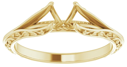 14K Yellow 5.2 mm Round Engagement Ring Mounting (3)