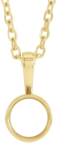 14K Yellow 2.5 mm Round Bezel-Set Solitaire 16-18  Necklace Mounting (1)