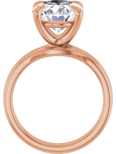 Sužadėtuvių Žiedas 14k rose gold Oval 12mm x 10mm (7)