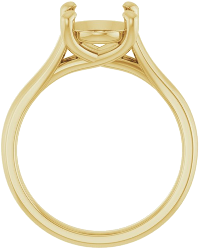 Sužadėtuvių Žiedas „Solitaire“ 10k yellow gold Oval 10mm x 8mm (2)