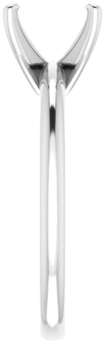 14K White  6x6 mm Square Solitaire Engagement Ring Mounting (4)