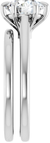 Sužadėtuvių Žiedas „Claw-Pong“ 14k white gold Round 7.4mm (9)