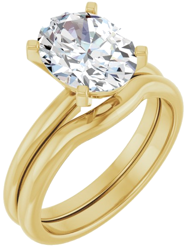 Sužadėtuvių Žiedas 14k yellow gold Oval 10mm x 8mm (6)