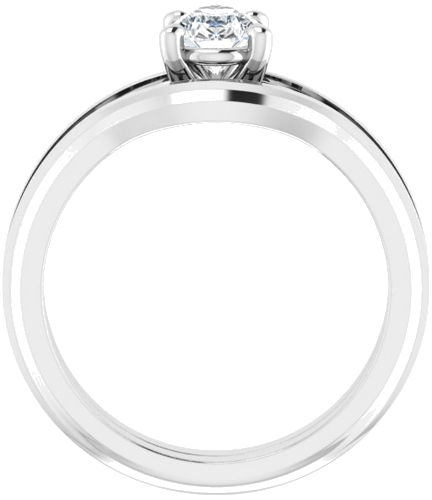 14K White 8x5 mm Pear Solitaire Engagement Ring Mounting (7)