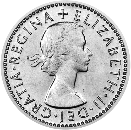 6 пенса Елизабет II (1953-1963) Австралия сребърна монета (1)