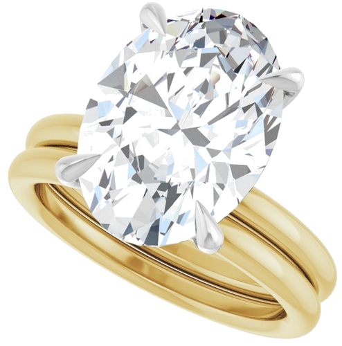 Sužadėtuvių Žiedas „Claw-Prong Solitaire“ 14k yellow/white gold Oval 14mm x 10mm (10)