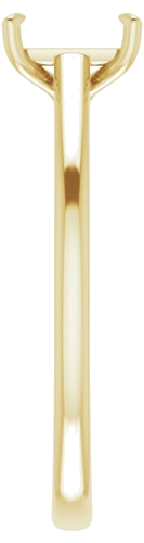 14K Yellow  6x4 mm Emerald Solitaire Engagement Ring Mounting (4)