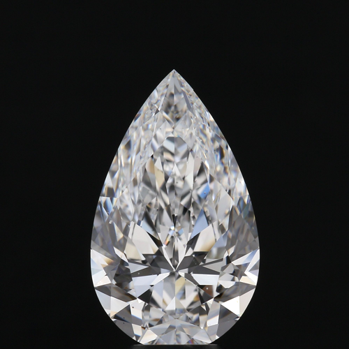 5.06 carat D-VS2 Natūralus Pear Deimantas (1)