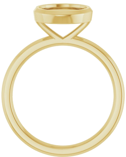 Sužadėtuvių Žiedas „Bezel-Set Solitaire“ 14k yellow gold Round 8mm (2)