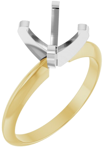 Sužadėtuvių Žiedas „Lightweight Solitaire“ 14k yellow/white gold Square 5.5mm (1)