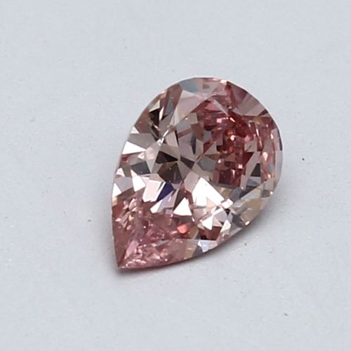 0.53 carat Fancy Intense Pink-SI2 Natūralus Pear Deimantas (1)