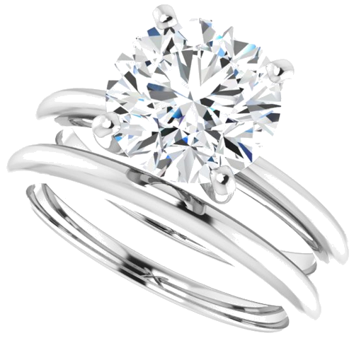 Sužadėtuvių Žiedas „Solitaire“ 950 Platinos Round 9mm (10)