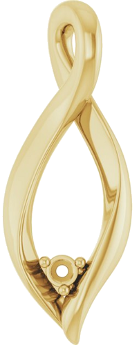 14K Yellow 1-Stone Family Infinity-Inspired Pendant Mounting (1)