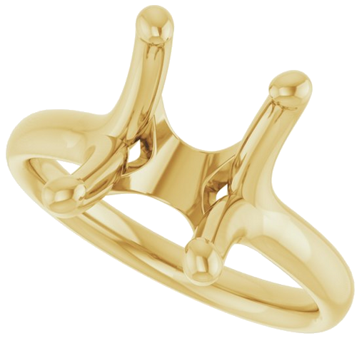 Sužadėtuvių Žiedas „Solitaire“ 14k yellow gold Emerald 10mm x 8mm (5)
