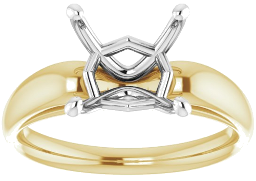 Sužadėtuvių Žiedas 14k yellow/white gold Oval 11mm x 9mm (3)