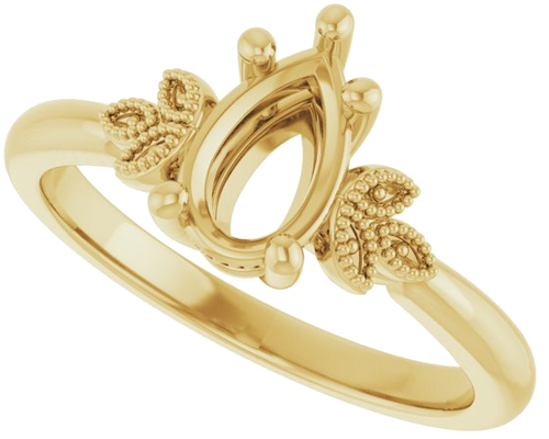 Sužadėtuvių Žiedas „Solitaire“ 14k yellow gold Pear 8mm x 5mm (5)