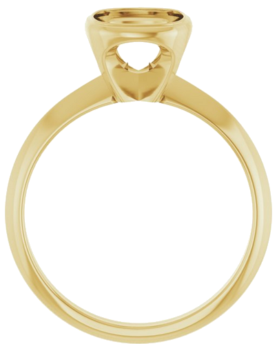 Sužadėtuvių Žiedas „Bezel-Set Solitaire“ 14k yellow gold Elongated Cushion 9mm x 7mm (2)