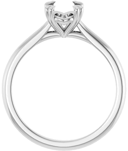 Sužadėtuvių Žiedas „Solitaire“ 585 Baltojo Aukso Oval 8mm x 6mm (2)