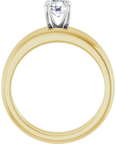 14K Yellow White 5.2 mm Round Solitaire Engagement Ring Mounting (7)