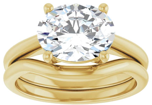 Sužadėtuvių Žiedas „Solitaire“ 14k yellow gold Oval 10mm x 8mm (8)