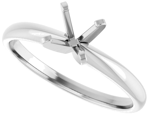 Sužadėtuvių Žiedas „Solitaire“ 14k white gold Round 5.5mm (5)