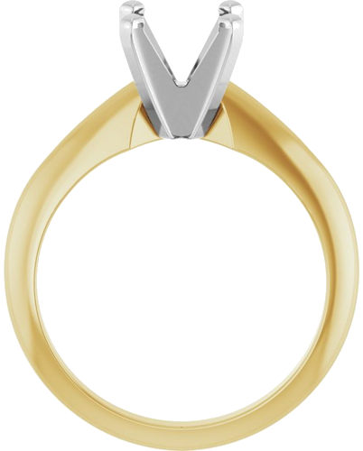 Sužadėtuvių Žiedas „Solitaire“ 14k yellow/white gold Square 5.5mm (2)