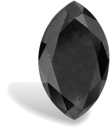 0.44 carat Fancy Black-VVS2 Natūralus Marquise Deimantas (1)